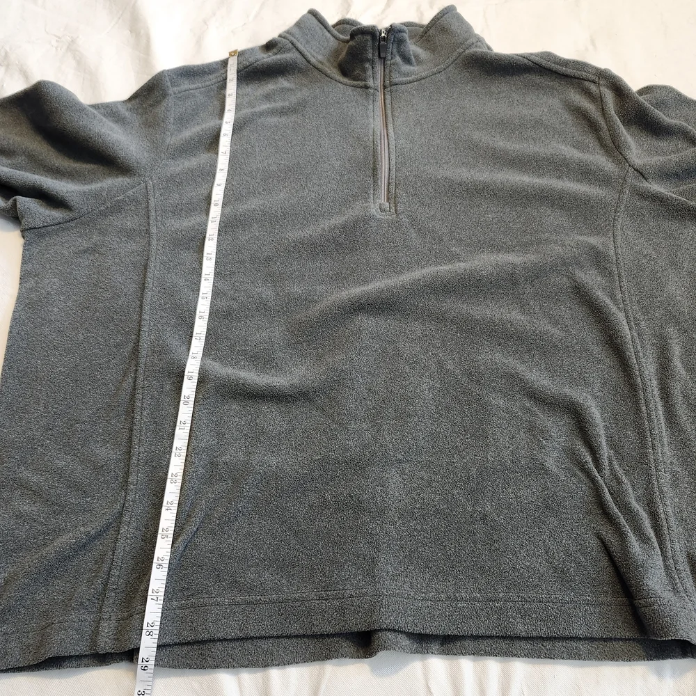 Lands' End Men's Zip Up Gray Sweater